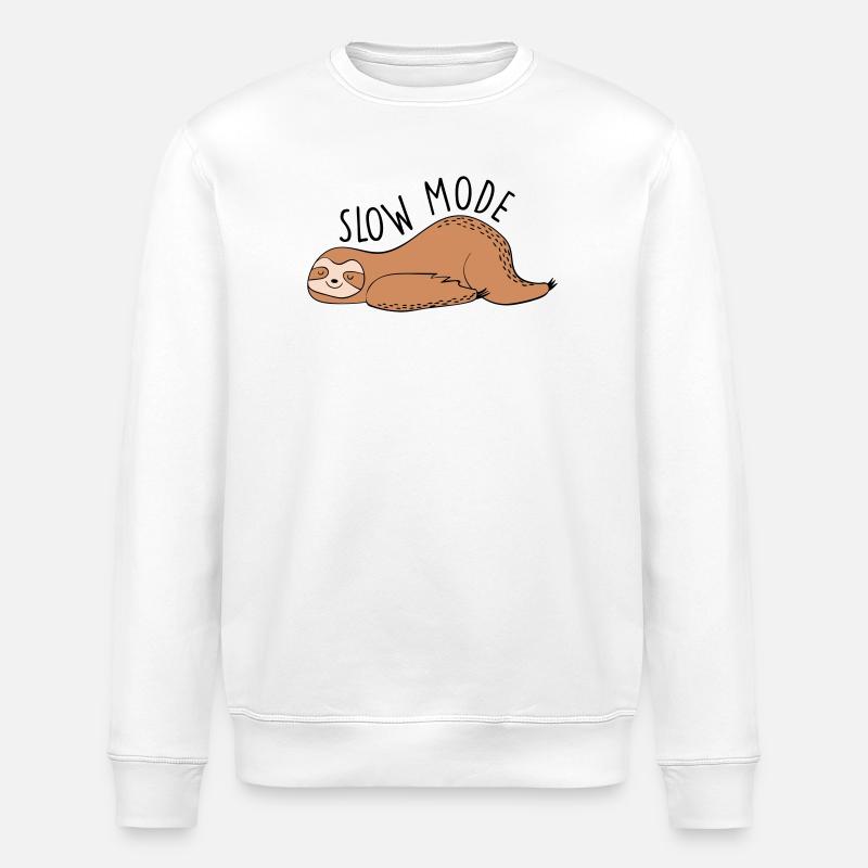 Fauler Langsammodus - Stanley/Stella Unisex Bio-Sweatshirt ROLLER - Weiß