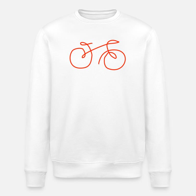 Vélo dessiné à la main - Sweat bio ROLLER Stanley/Stella Unisexe - blanc