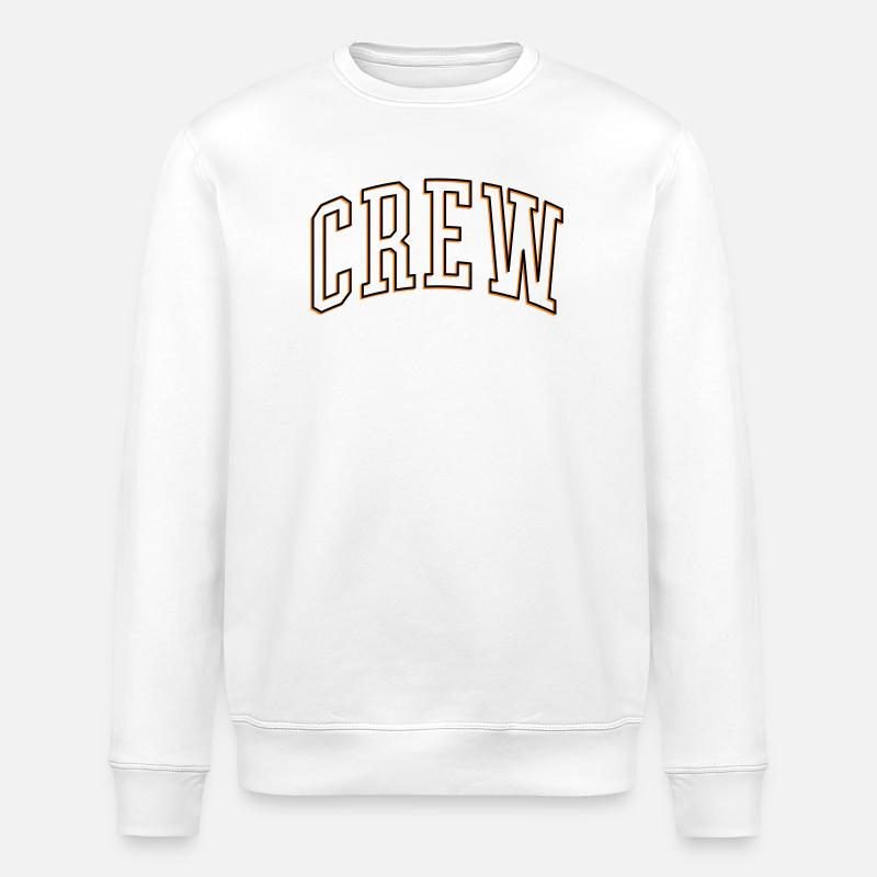 Crew Outline - Stanley/Stella ROLLER Unisex Organic Sweatshirt - white