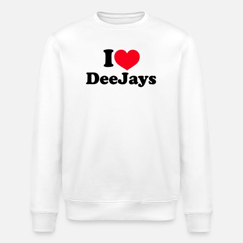 I Love DeeJays - Stanley/Stella Unisex Bio-Sweatshirt ROLLER - Weiß