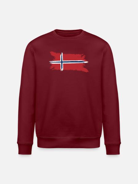 Norwegen Fahne Skandinavien - Stanley/Stella Unisex Bio-Sweatshirt ROLLER - Weiß