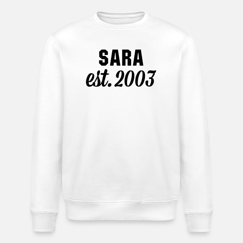 Sara est 2003 - Stanley/Stella Unisex Bio-Sweatshirt ROLLER - Weiß