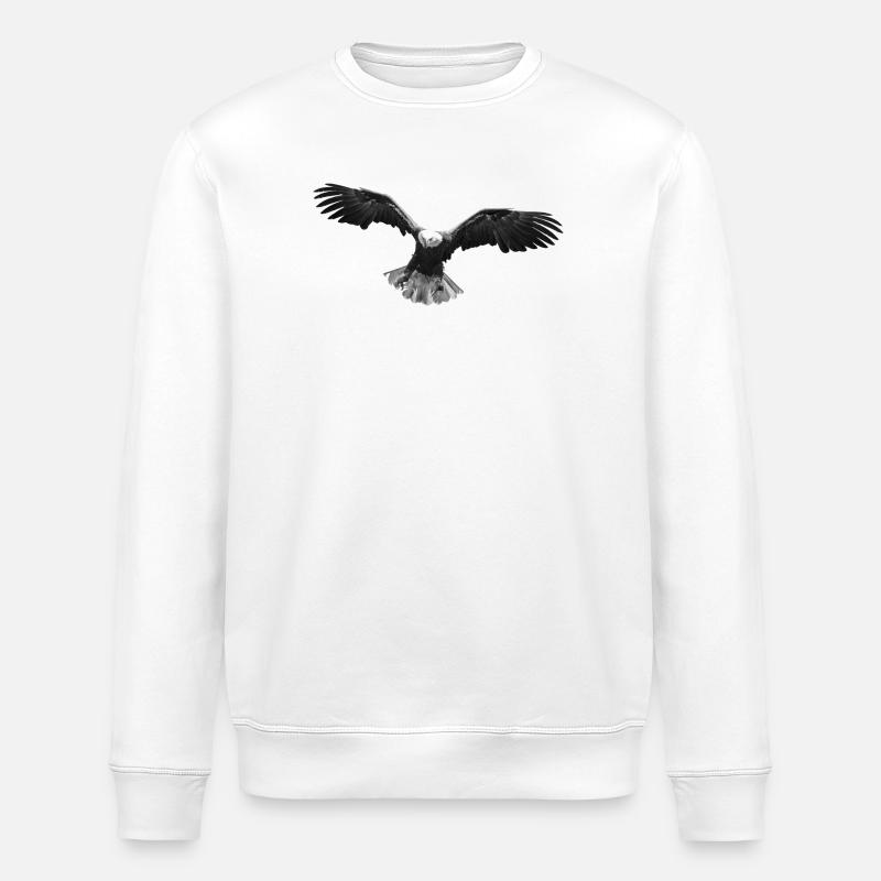 eagle - Stanley/Stella ROLLER Unisex Organic Sweatshirt - white