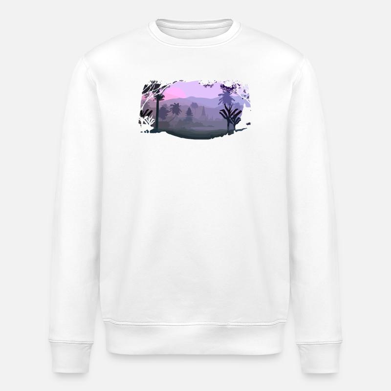 Landschaft - Stanley/Stella Unisex Bio-Sweatshirt ROLLER - Weiß