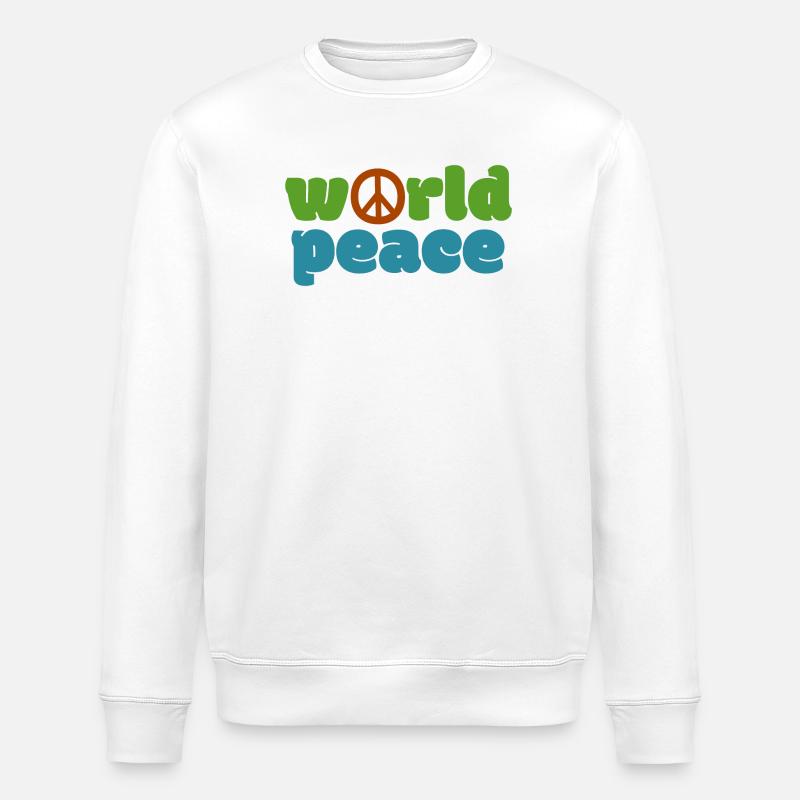 Weltfrieden - Farbe - Stanley/Stella Unisex Bio-Sweatshirt ROLLER - Weiß