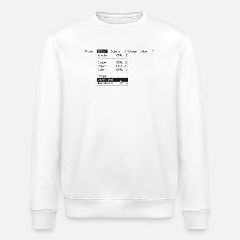 Menu informatique - Sweat bio ROLLER Stanley/Stella Unisexe - blanc