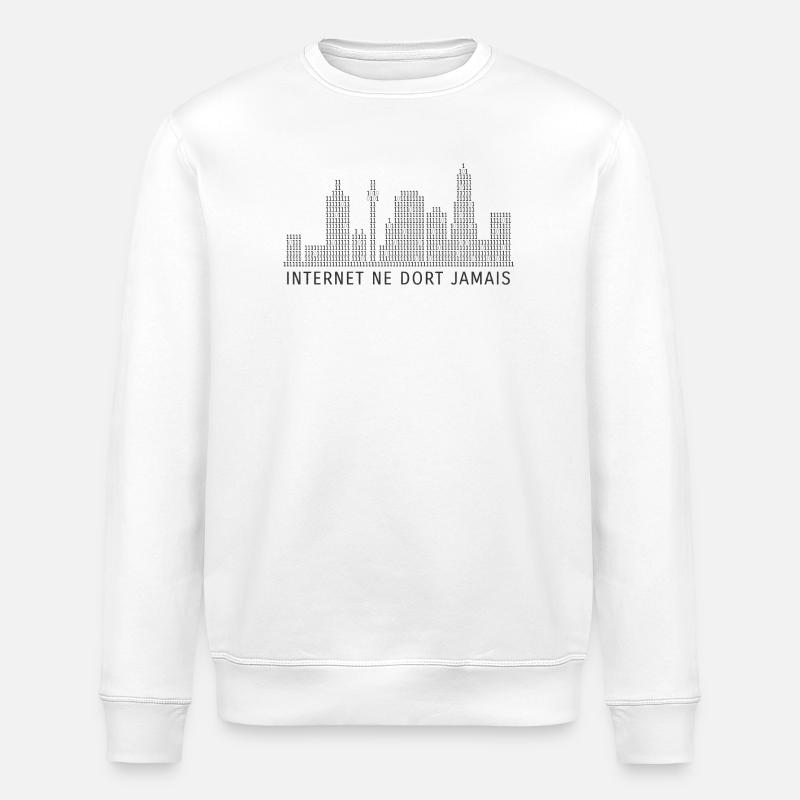 Internet ne dort jamais - Sweat bio ROLLER Stanley/Stella Unisexe - blanc