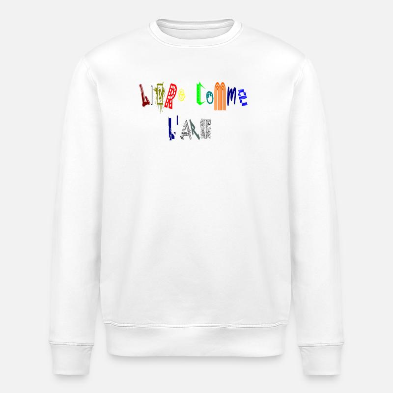 LIBRE COMME L ART - Sweat bio ROLLER Stanley/Stella Unisexe - blanc