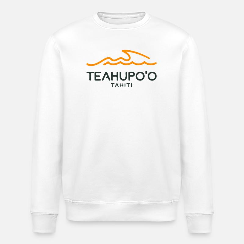 Tahitianischer Ozean Glitzer Design - Stanley/Stella Unisex Bio-Sweatshirt ROLLER - Weiß