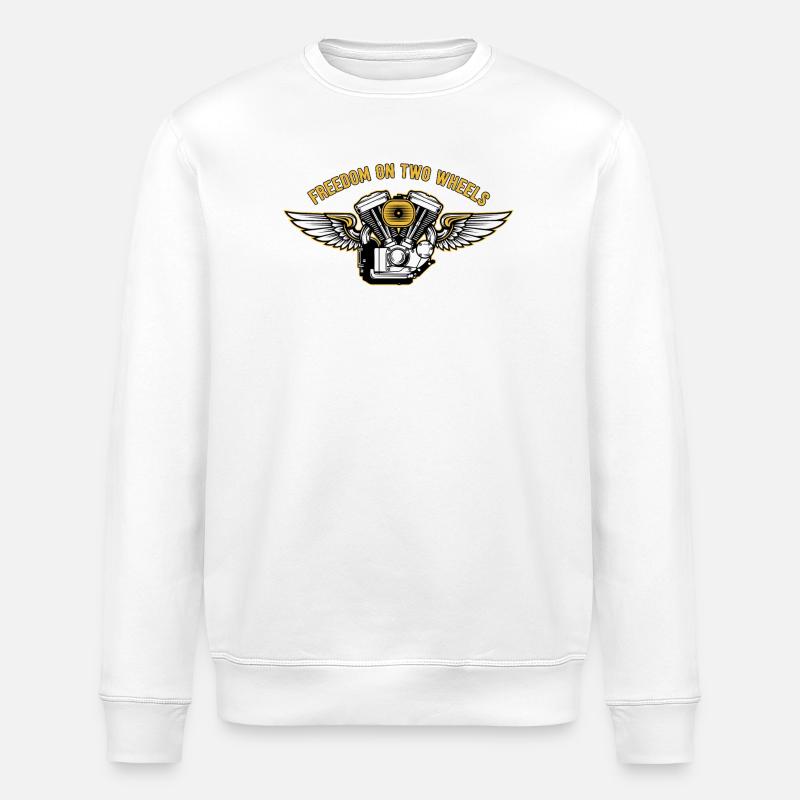 Freedom on Two Wheels - Stanley/Stella Unisex Bio-Sweatshirt ROLLER - Weiß