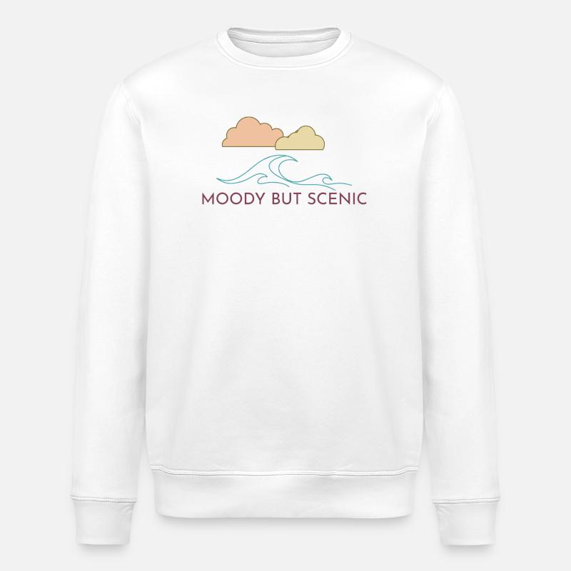Vagues orageuses maussades Nature Design - Sweat bio ROLLER Stanley/Stella Unisexe - blanc
