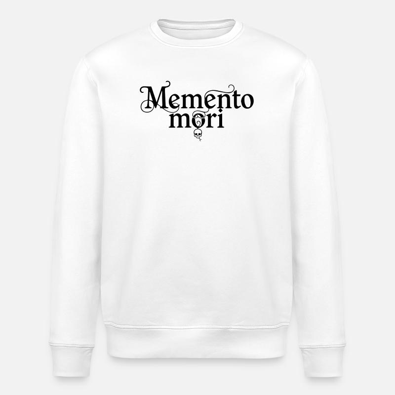 Memento Mori - Stoic Wisdom Philosophy - Stanley/Stella ROLLER Unisex Organic Sweatshirt - white