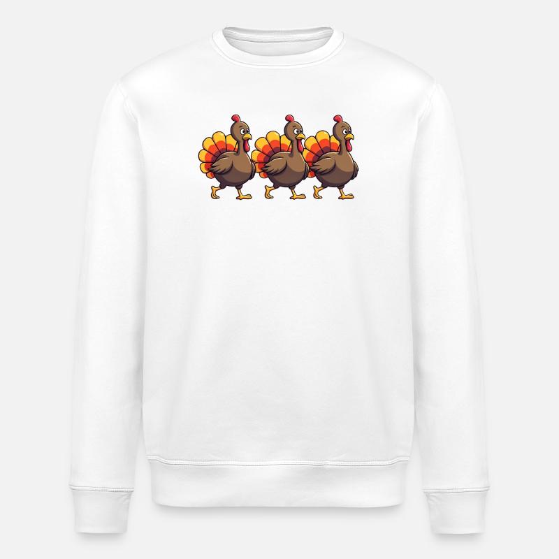 Bébé dinde de Thanksgiving - Sweat bio ROLLER Stanley/Stella Unisexe - blanc