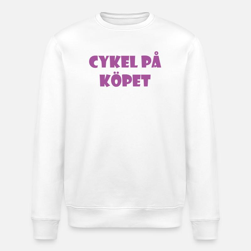 Bicycle in the Bargain – Text Design - Stanley/Stella ROLLER Unisex Organic Sweatshirt - white