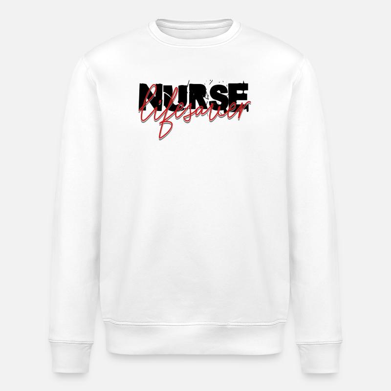 Sauveteuse infirmière - Sweat bio ROLLER Stanley/Stella Unisexe - blanc