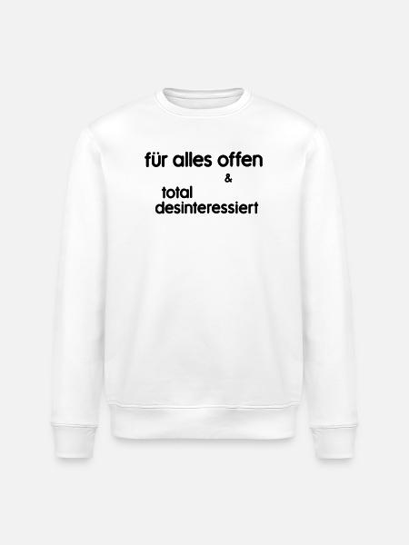 Desinteressiert - Stanley/Stella Unisex Bio-Sweatshirt ROLLER - Weiß