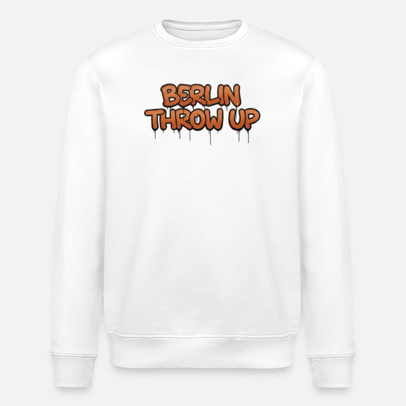Berlin Throw Up Graffiti - Stanley/Stella Unisex Bio-Sweatshirt ROLLER - Weiß