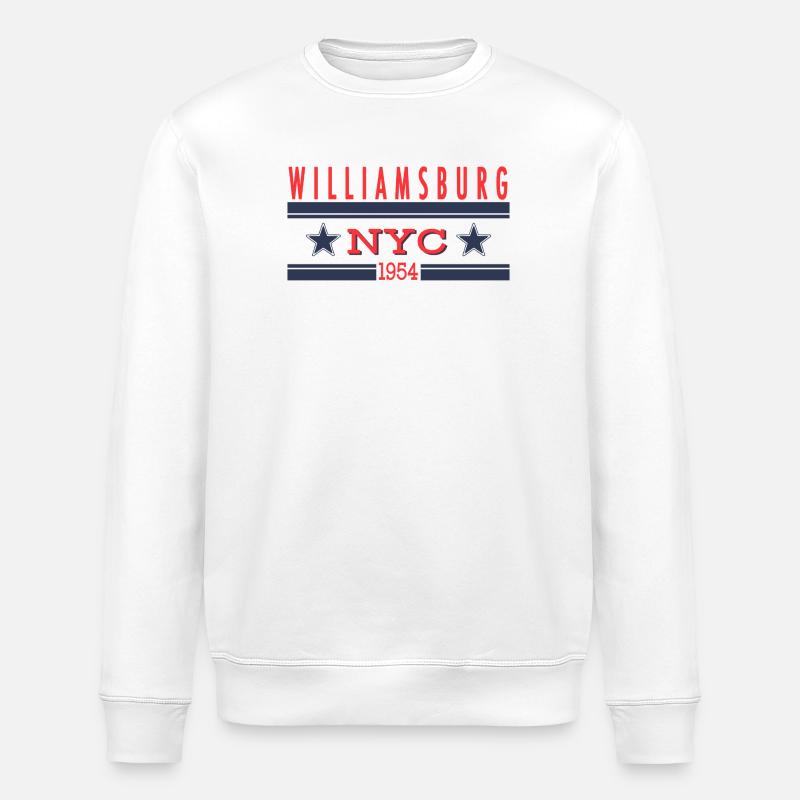 Williamsburg NYC 1954 Retro - Stanley/Stella Unisex Bio-Sweatshirt ROLLER - Weiß