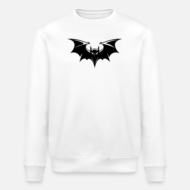 Fledermaus Gothic Logo - Stanley/Stella Unisex Bio-Sweatshirt ROLLER - Weiß