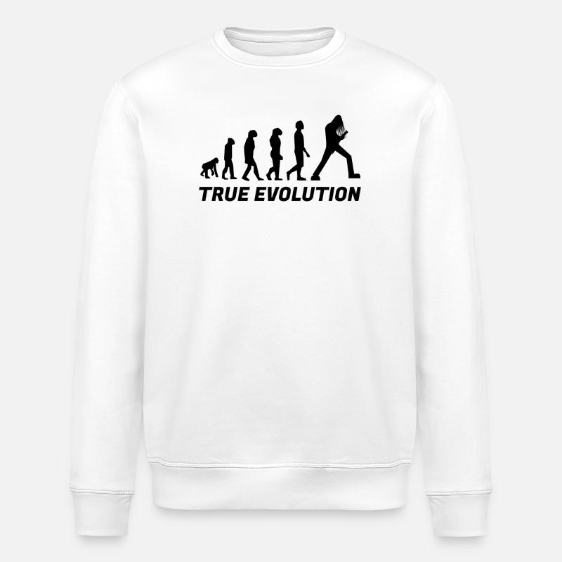 True evolution - Stanley/Stella ROLLER Unisex Organic Sweatshirt - white
