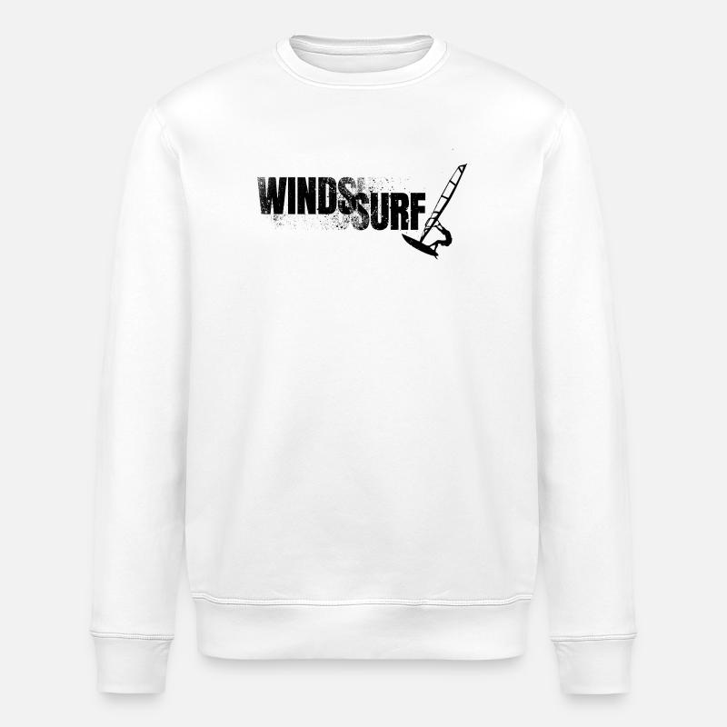 Windsurfer avec lettres - Sweat bio ROLLER Stanley/Stella Unisexe - blanc