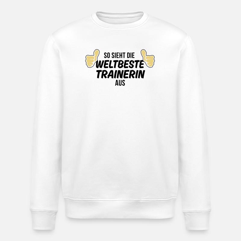 die weltbeste trainerin - Stanley/Stella Unisex Bio-Sweatshirt ROLLER - Weiß