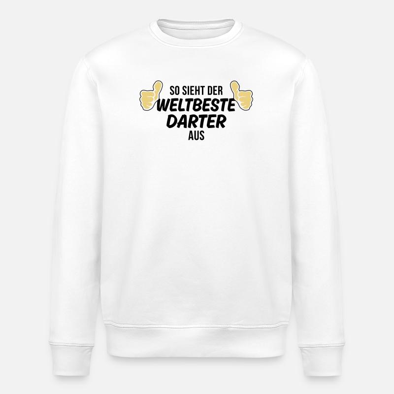 der weltbeste darter - Stanley/Stella Unisex Bio-Sweatshirt ROLLER - Weiß