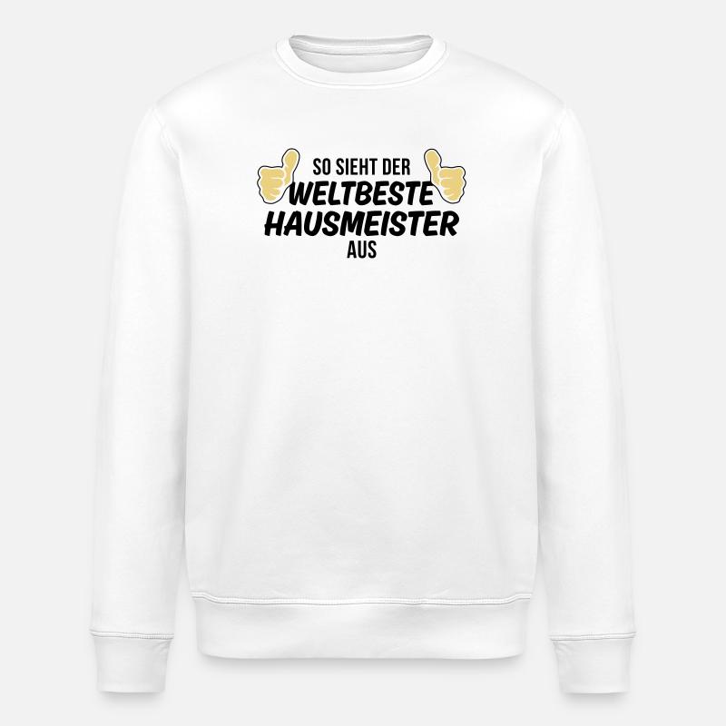 der weltbeste hausmeister - Stanley/Stella Unisex Bio-Sweatshirt ROLLER - Weiß