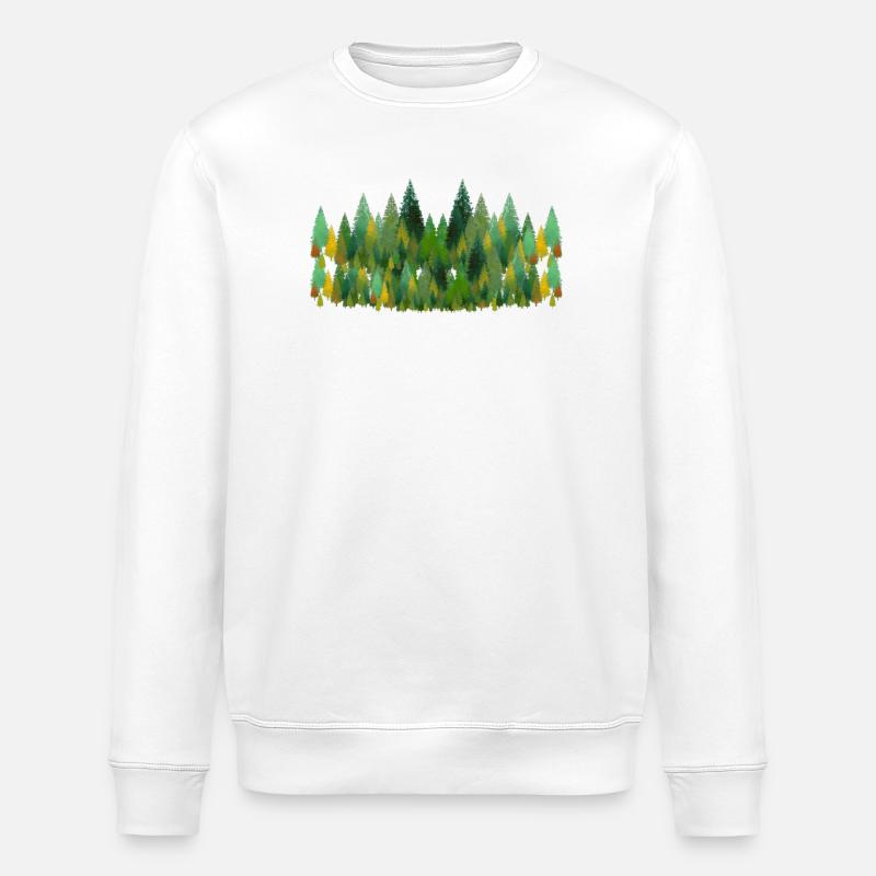 trees and trees and trees - Stanley/Stella Unisex Bio-Sweatshirt ROLLER - Weiß