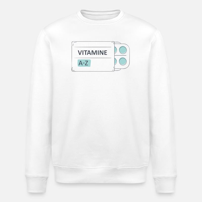 Medication pills tablets pack - Stanley/Stella ROLLER Unisex Organic Sweatshirt - white