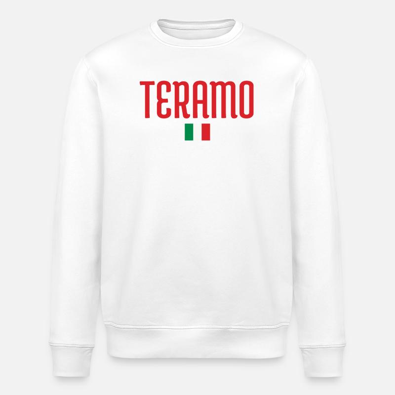 TERAMO-Vibrant Drapeau Italien Design - Sweat bio ROLLER Stanley/Stella Unisexe - blanc