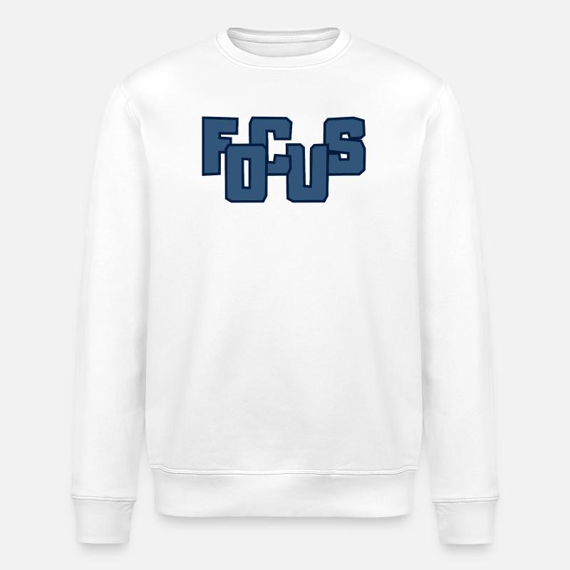 Fools Gras Lettres majuscules - Sweat bio ROLLER Stanley/Stella Unisexe - blanc