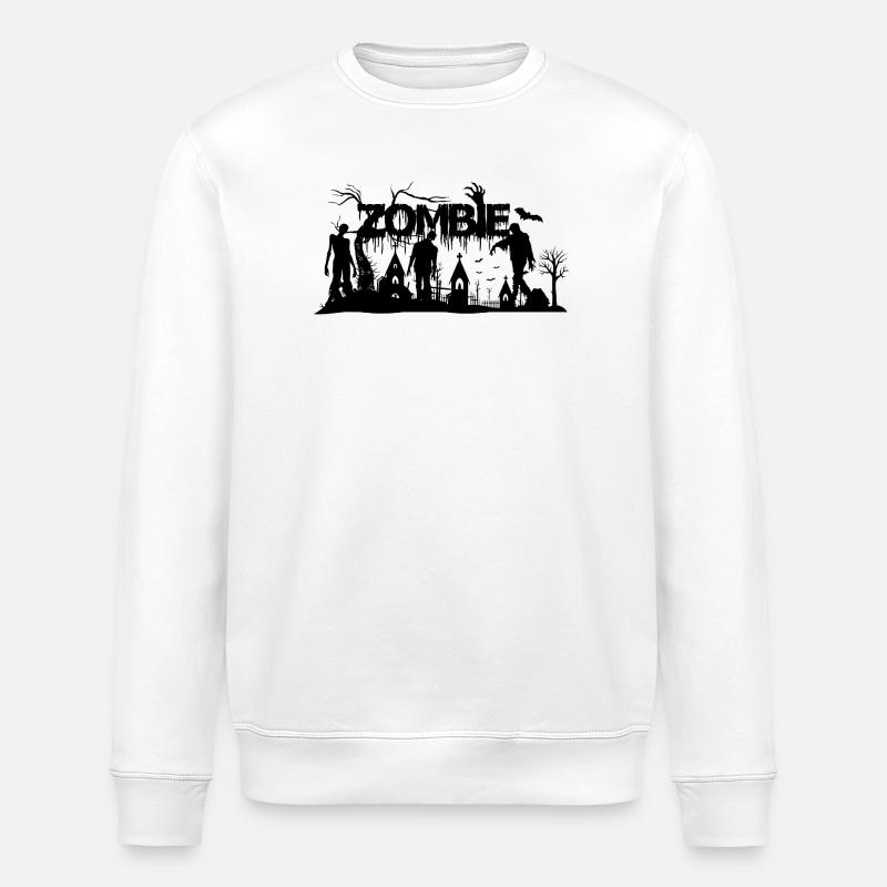zombie - Stanley/Stella ROLLER Unisex Organic Sweatshirt - white