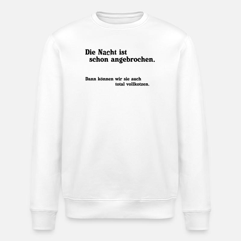 Night has fallen - Stanley/Stella ROLLER Unisex Organic Sweatshirt - white