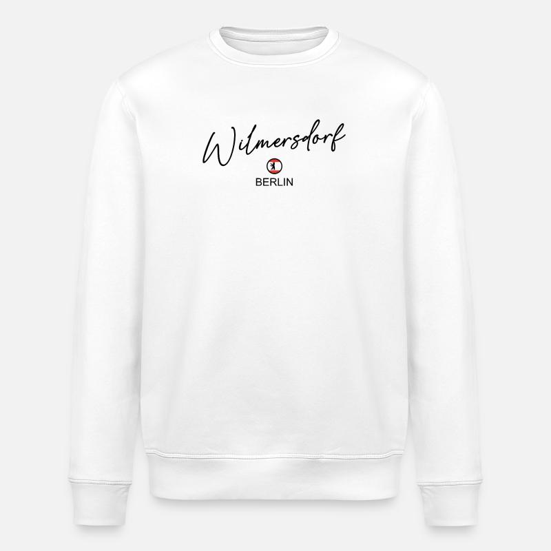 Wilmersdorf - Berlin Flag - Berlin Bear - Stanley/Stella ROLLER Unisex Organic Sweatshirt - white