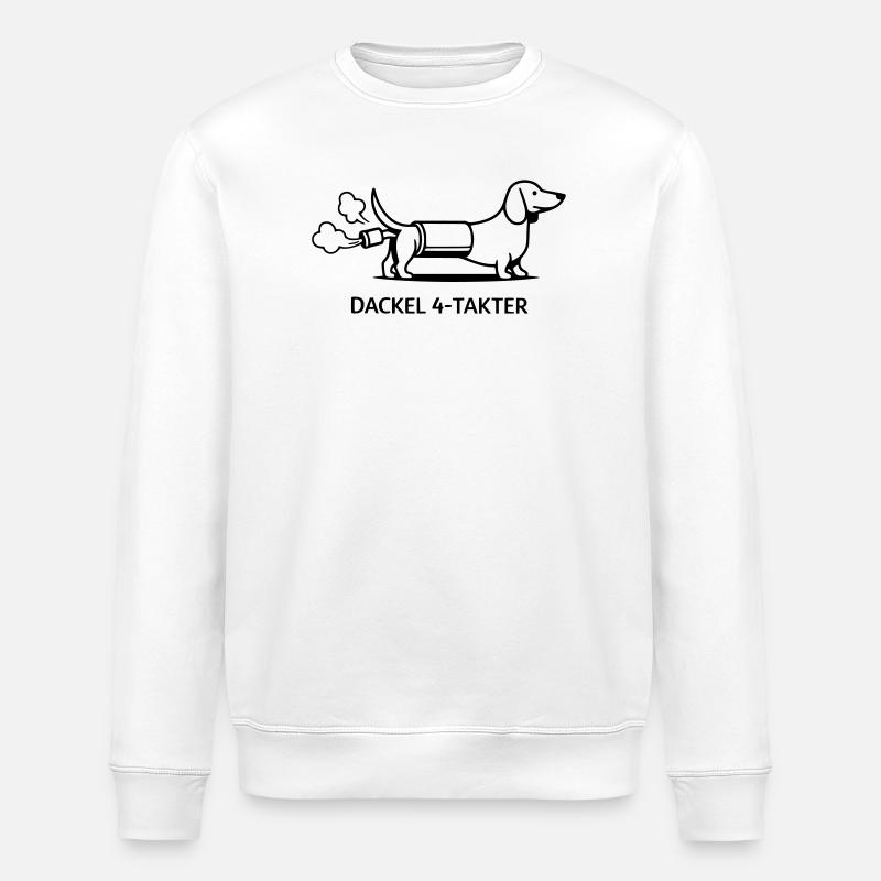 Teckel Quatre Temps - Sweat bio ROLLER Stanley/Stella Unisexe - blanc