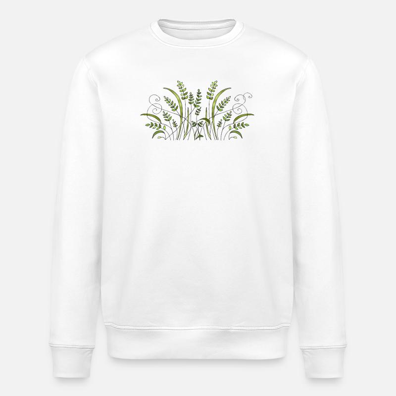 Blumen - Stanley/Stella Unisex Bio-Sweatshirt ROLLER - Weiß