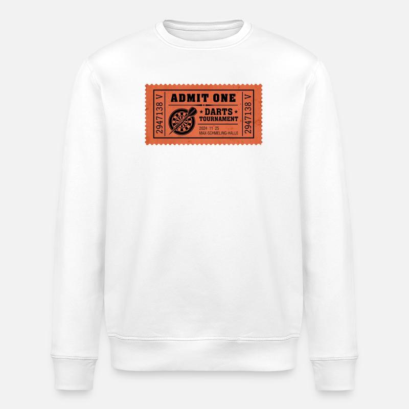 Darts Turnier Ticket 2024 - Stanley/Stella Unisex Bio-Sweatshirt ROLLER - Weiß