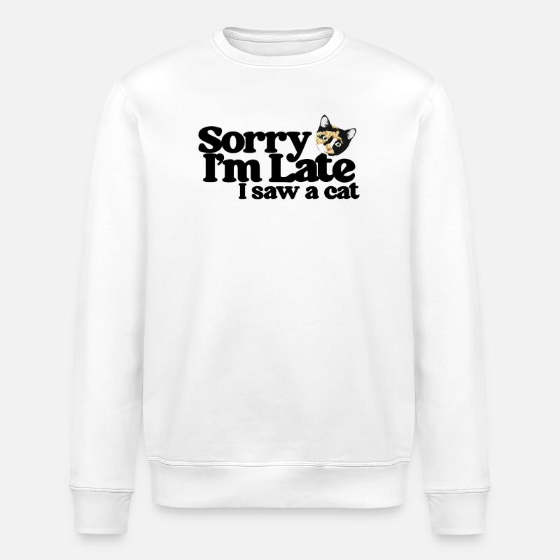 Projecteur du chat calicot qui regarde - Sweat bio ROLLER Stanley/Stella Unisexe - blanc