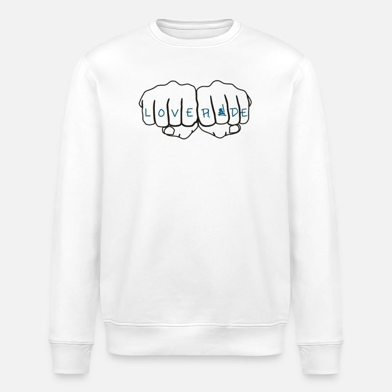 Fahren_statt_hassen - Stanley/Stella Unisex Bio-Sweatshirt ROLLER - Weiß