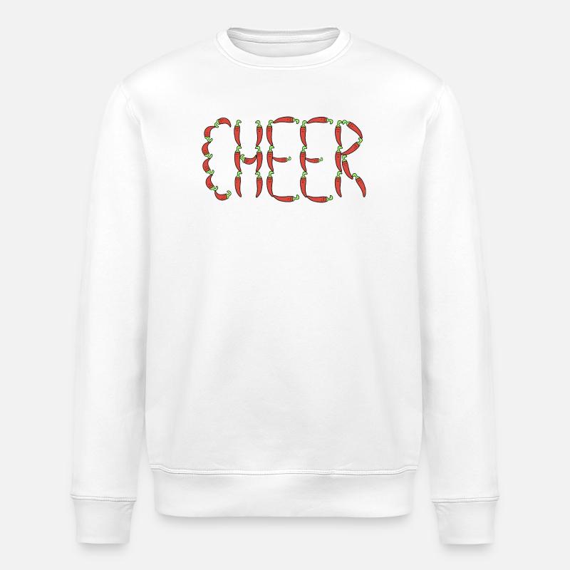 Chilli pepper cheer - Stanley/Stella ROLLER Unisex Organic Sweatshirt - white