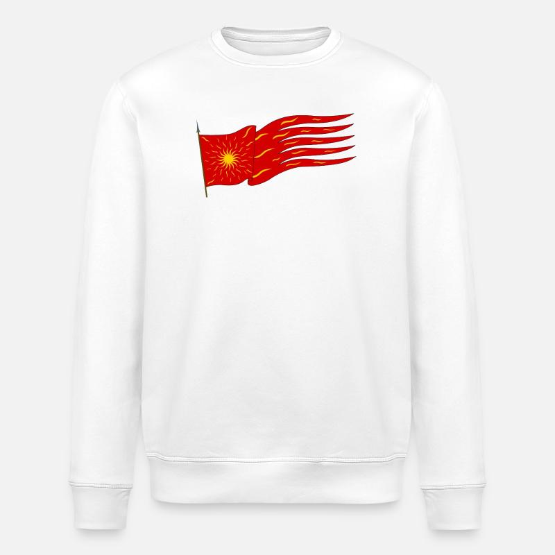 Drapeau rouge Oriflamme - Sweat bio ROLLER Stanley/Stella Unisexe - blanc