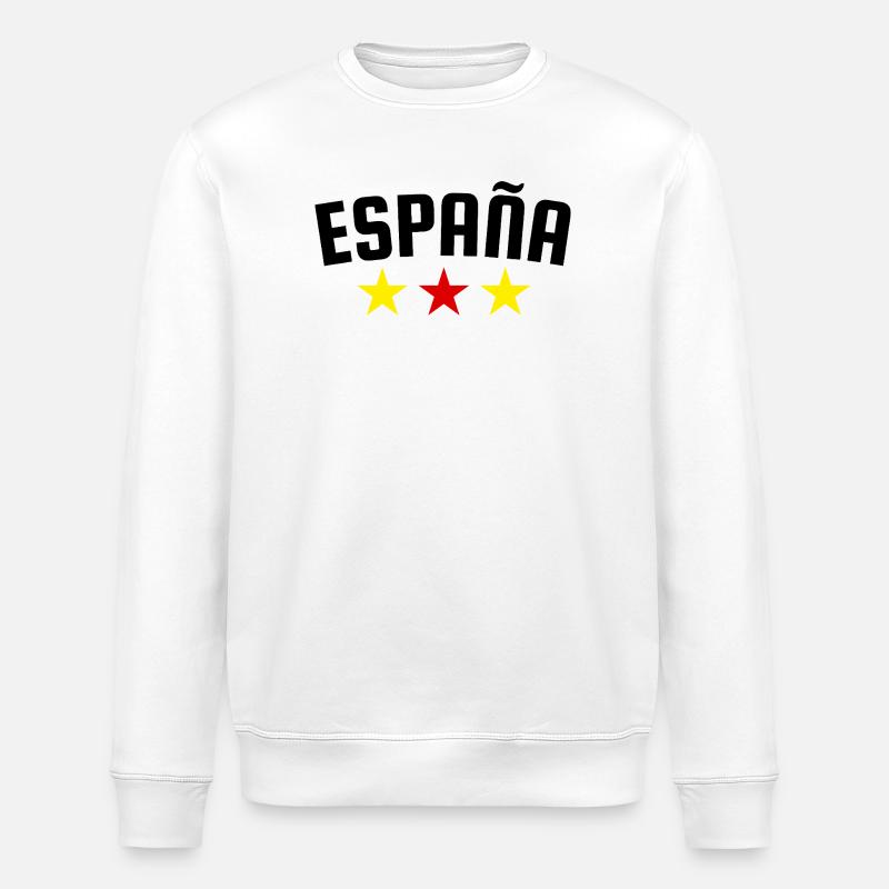 Spain Three Star Design - Stanley/Stella ROLLER Unisex Organic Sweatshirt - white