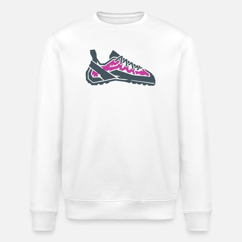 Climbing Shoe Bouldering Vector - Stanley/Stella ROLLER Unisex Organic Sweatshirt - white