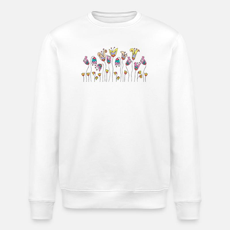 Fleur - Sweat bio ROLLER Stanley/Stella Unisexe - blanc
