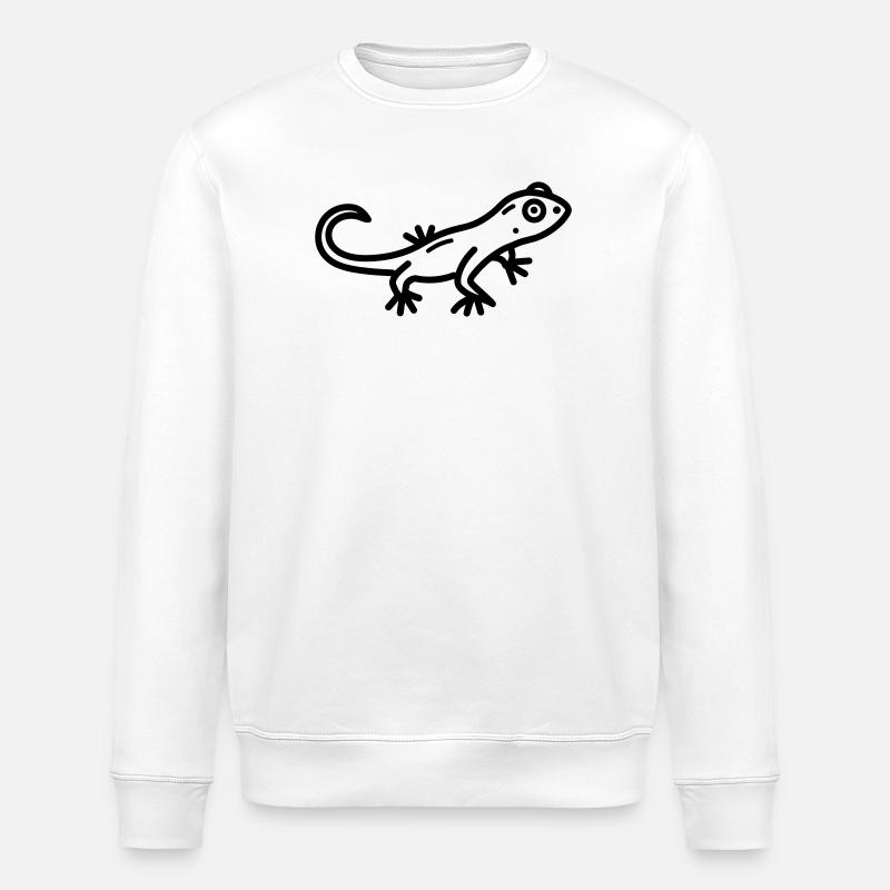 lizard - Stanley/Stella ROLLER Unisex Organic Sweatshirt - white