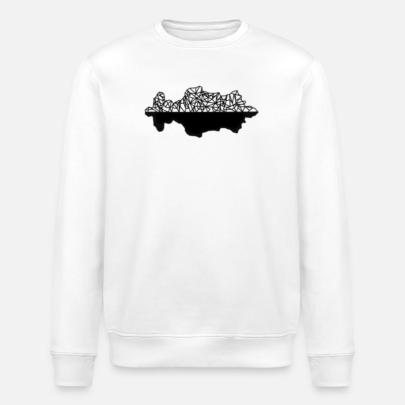 Geometrischer Eisberg - Stanley/Stella Unisex Bio-Sweatshirt ROLLER - Weiß