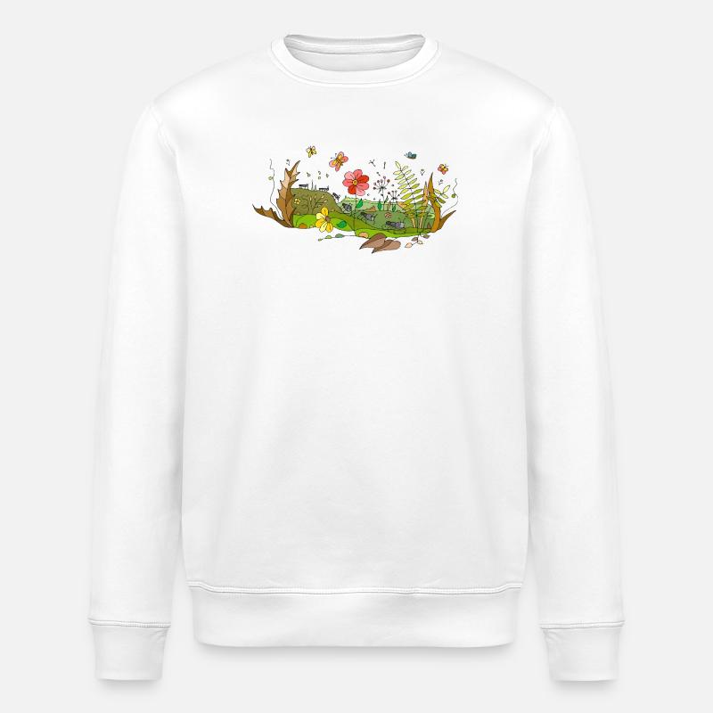 Blumen - Stanley/Stella Unisex Bio-Sweatshirt ROLLER - Weiß