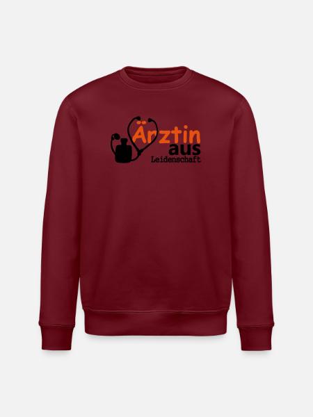 Ärztin aus Leidenschaft Geschenk - Stanley/Stella Unisex Bio-Sweatshirt ROLLER - Weiß