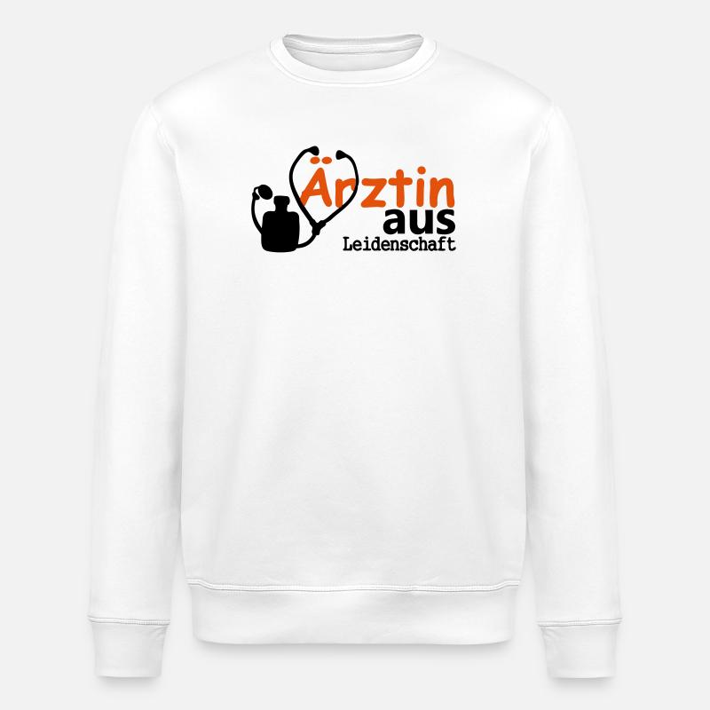 Ärztin aus Leidenschaft Geschenk - Stanley/Stella Unisex Bio-Sweatshirt ROLLER - Weiß